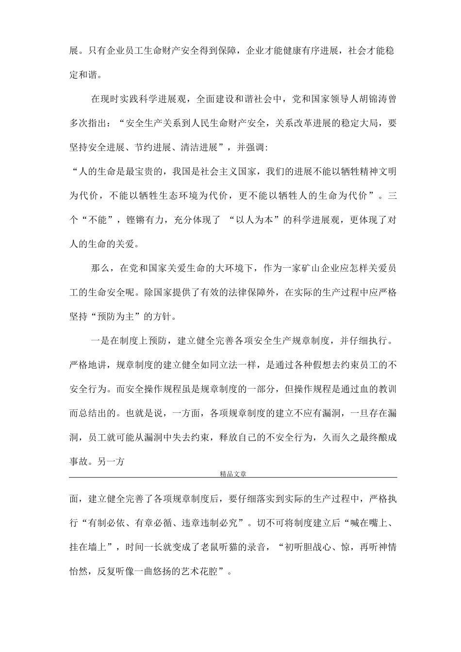 《矿山企业安全发展预防为主总结》_第3页