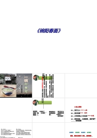 《碗阳春面》专题培训课件