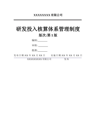 《研发投入核算体系管理制度》