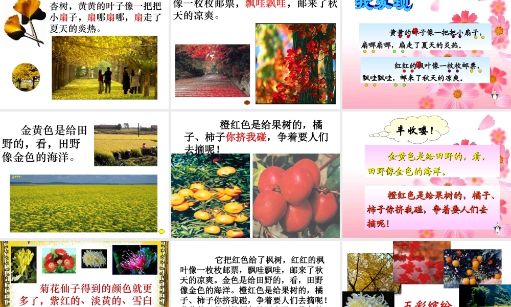 《秋天的雨》6专题培训课件