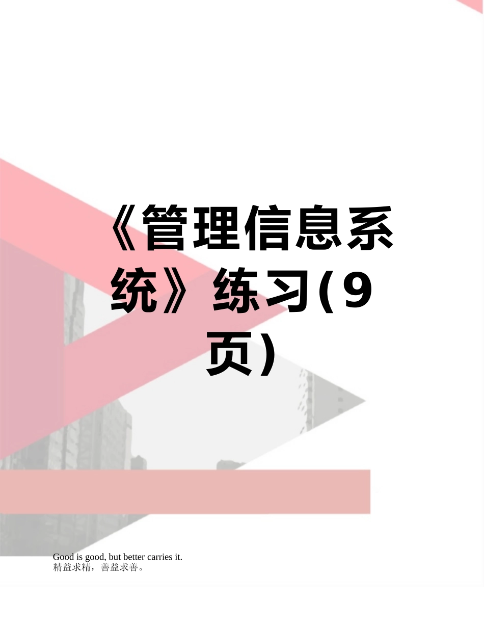《管理信息系统》练习_第1页
