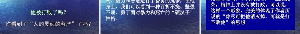 《老人和海》欣赏专题培训课件