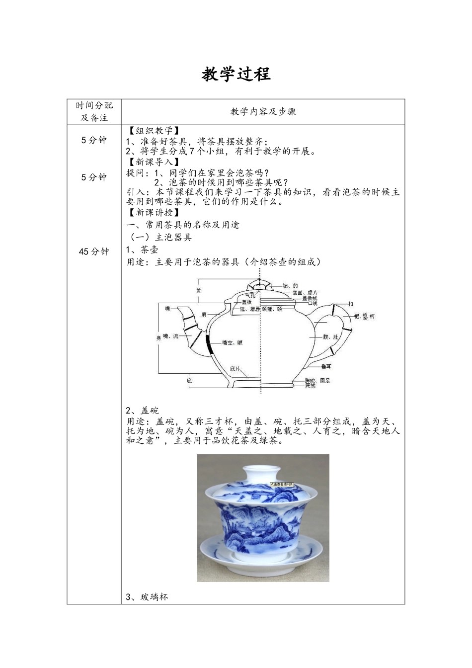 《茶艺服务》教案-绿茶冲泡_第2页