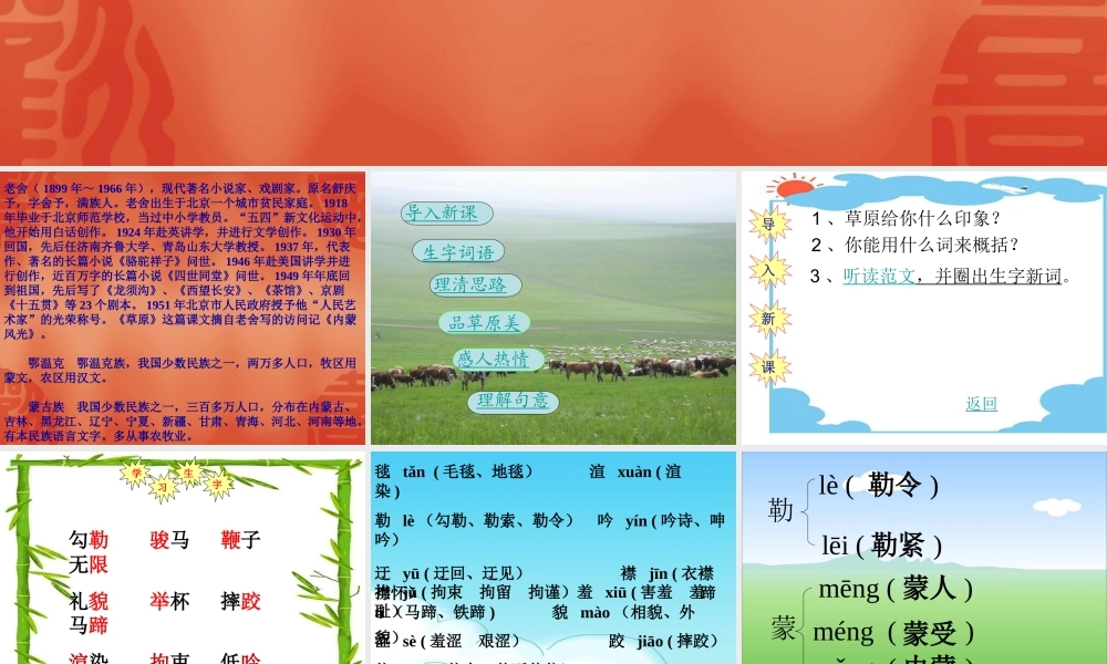 《草原》29692专题培训课件