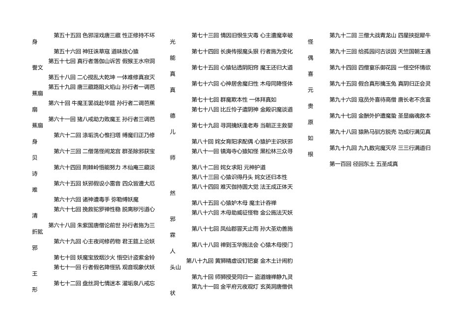 《西游记》各章回名称_第3页