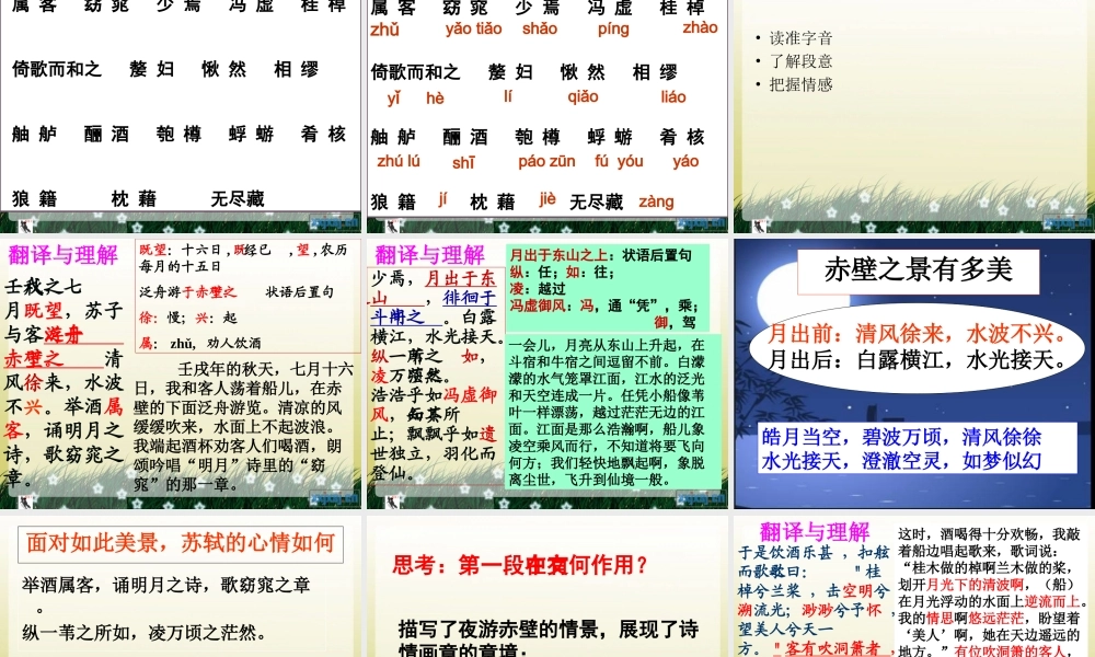 《赤壁赋》用专题培训课件