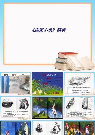《逃家小兔》精美专题培训课件