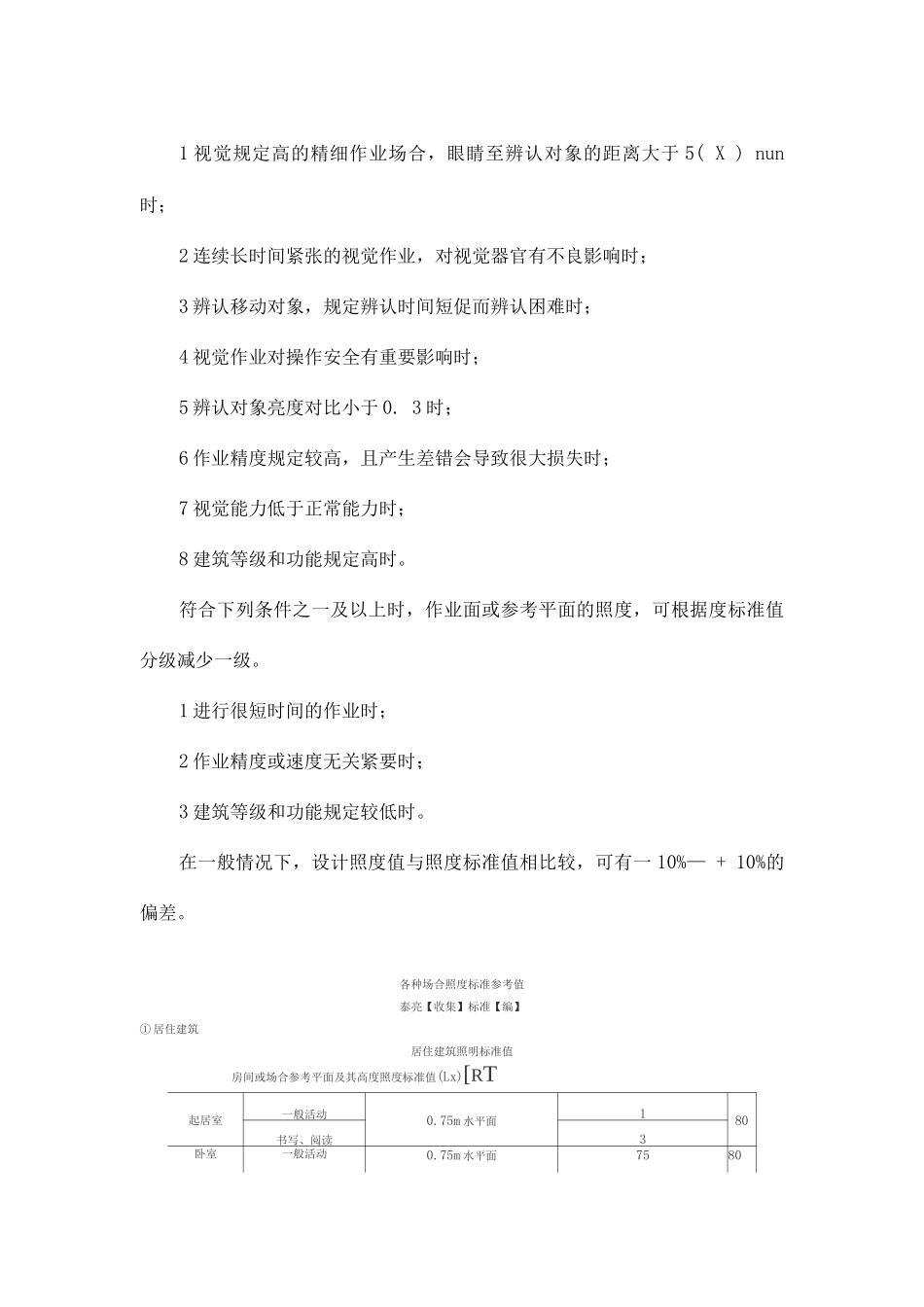 一些生活工作场所的照度标准值_第2页