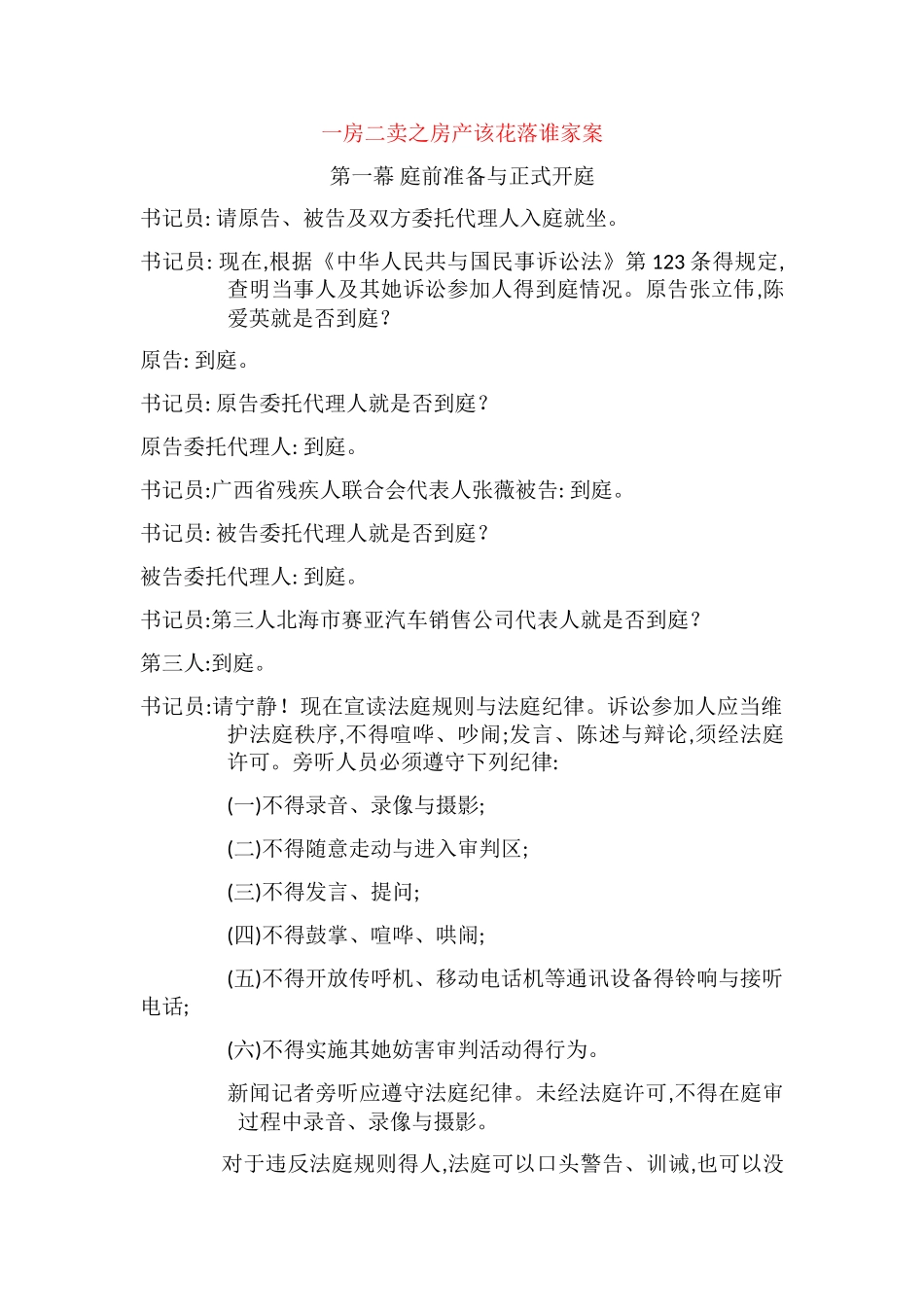 一房二卖之房产该花落谁家案_第1页