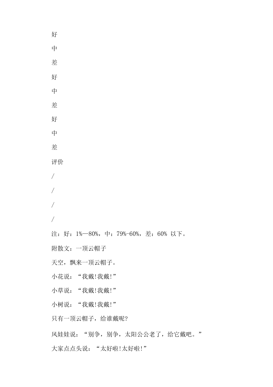 一顶云帽子幼儿园教案_第3页