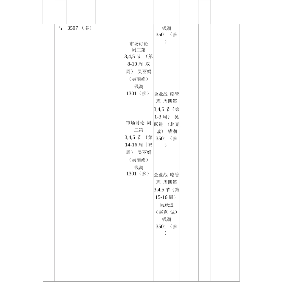 万里学院工商管理大三课表_第2页