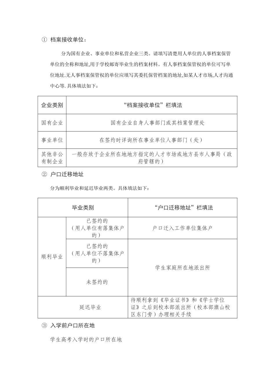 三明学院毕业生《就业协议书》填写规范_第3页