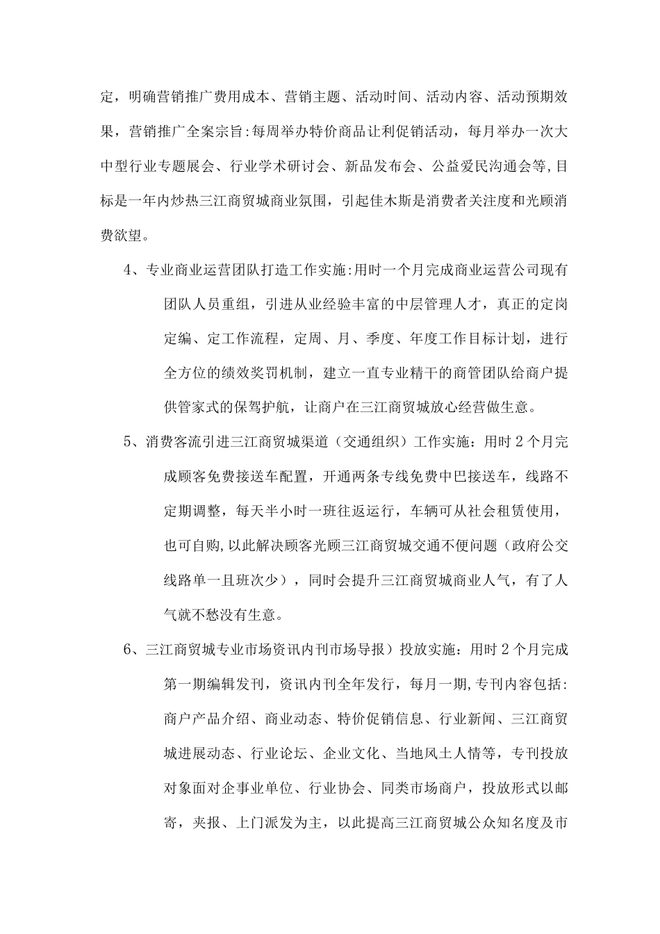 三江商贸城项目商业运营管理工作计划_第2页