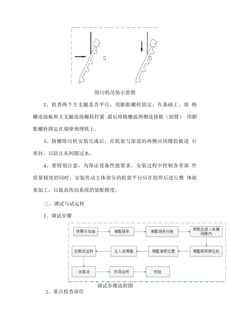 三索式钢丝绳牵引格栅安装调试方案_第2页