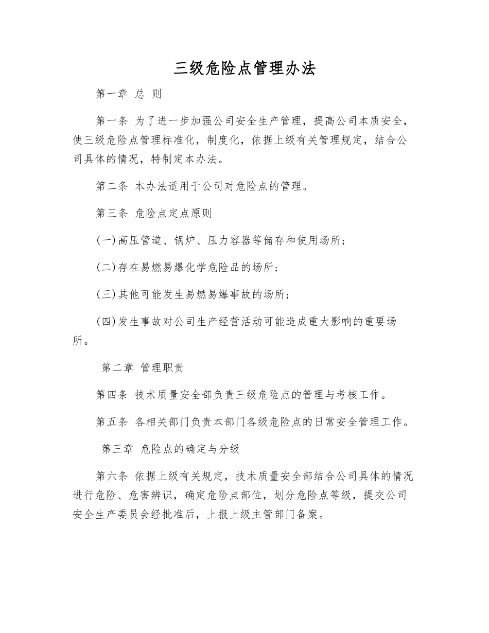 三级危险点管理办法_第1页