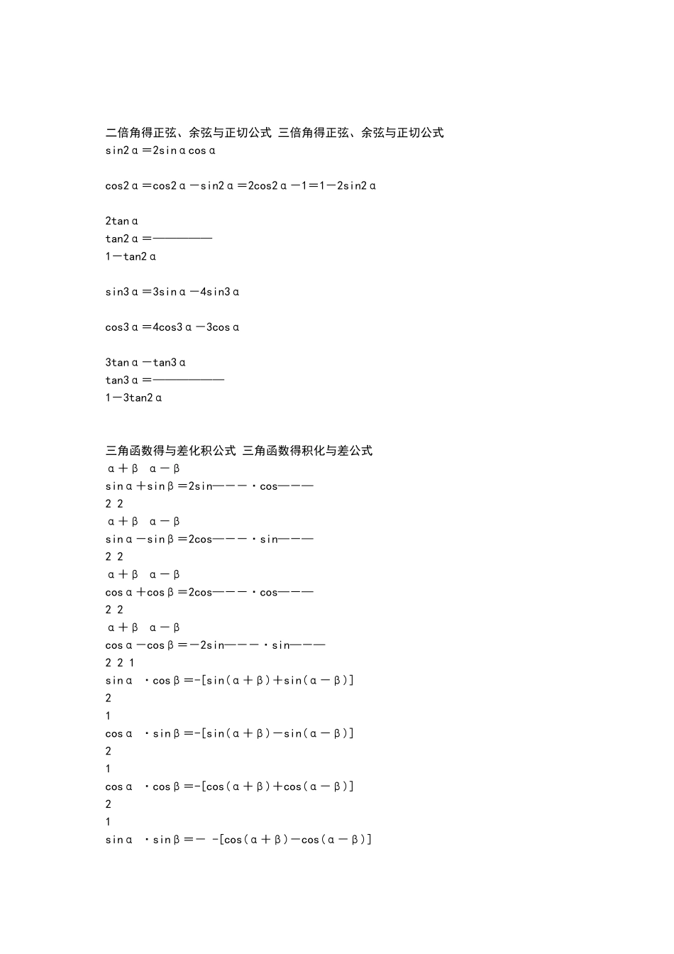 三角函数诱导公式大全_第3页