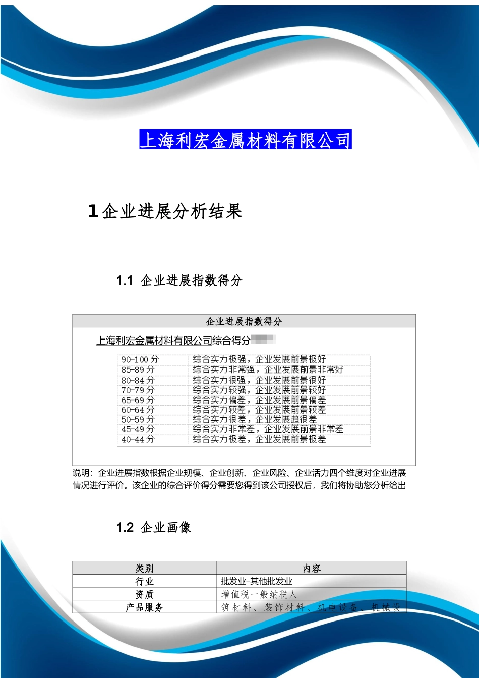 上海利宏金属材料有限公司介绍企业发展分析报告_第2页