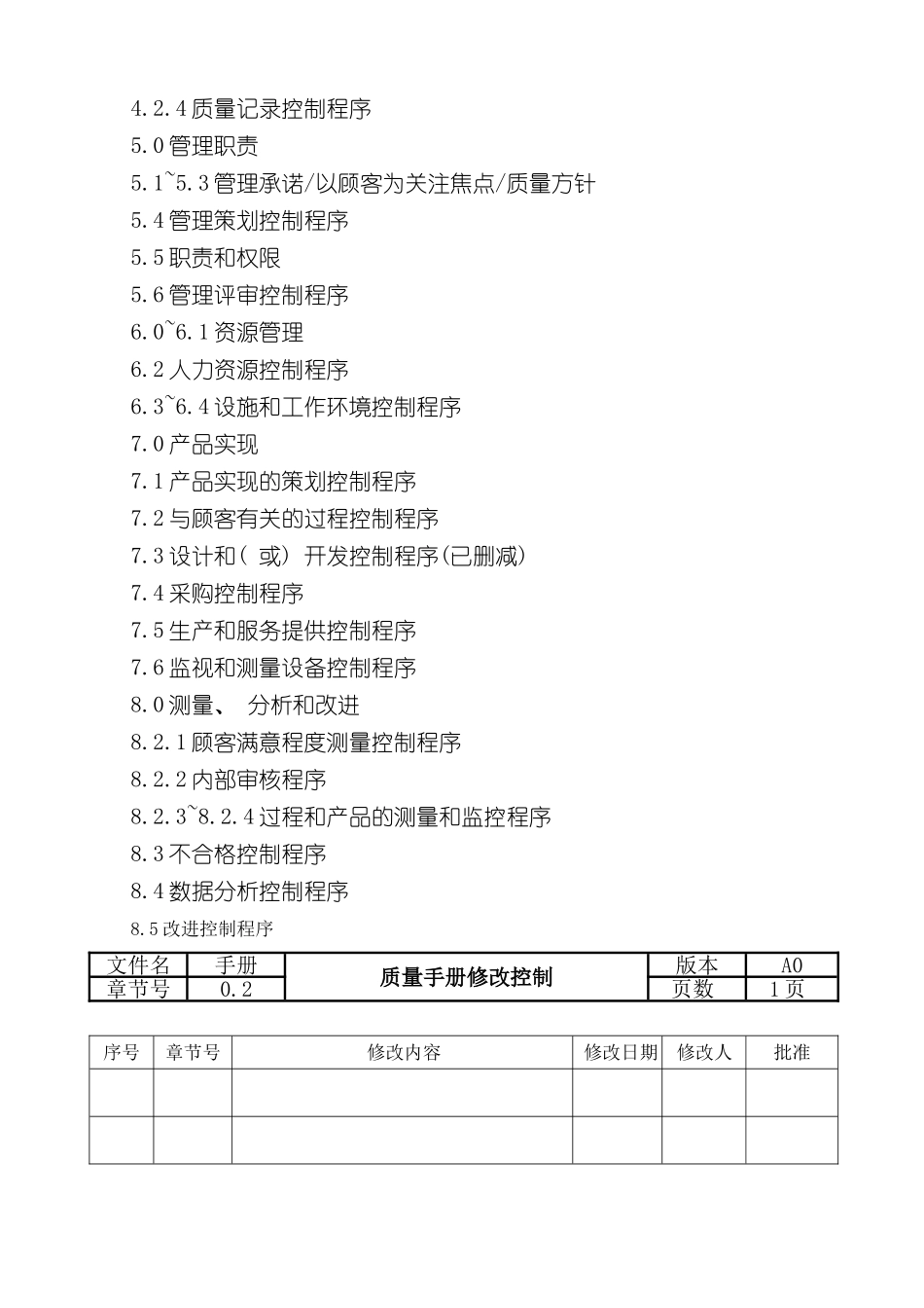 上海富雕工贸有限公司质量手册_第3页