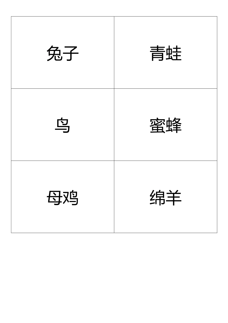 上海牛津版小学一年级英语下册单词卡片_第3页