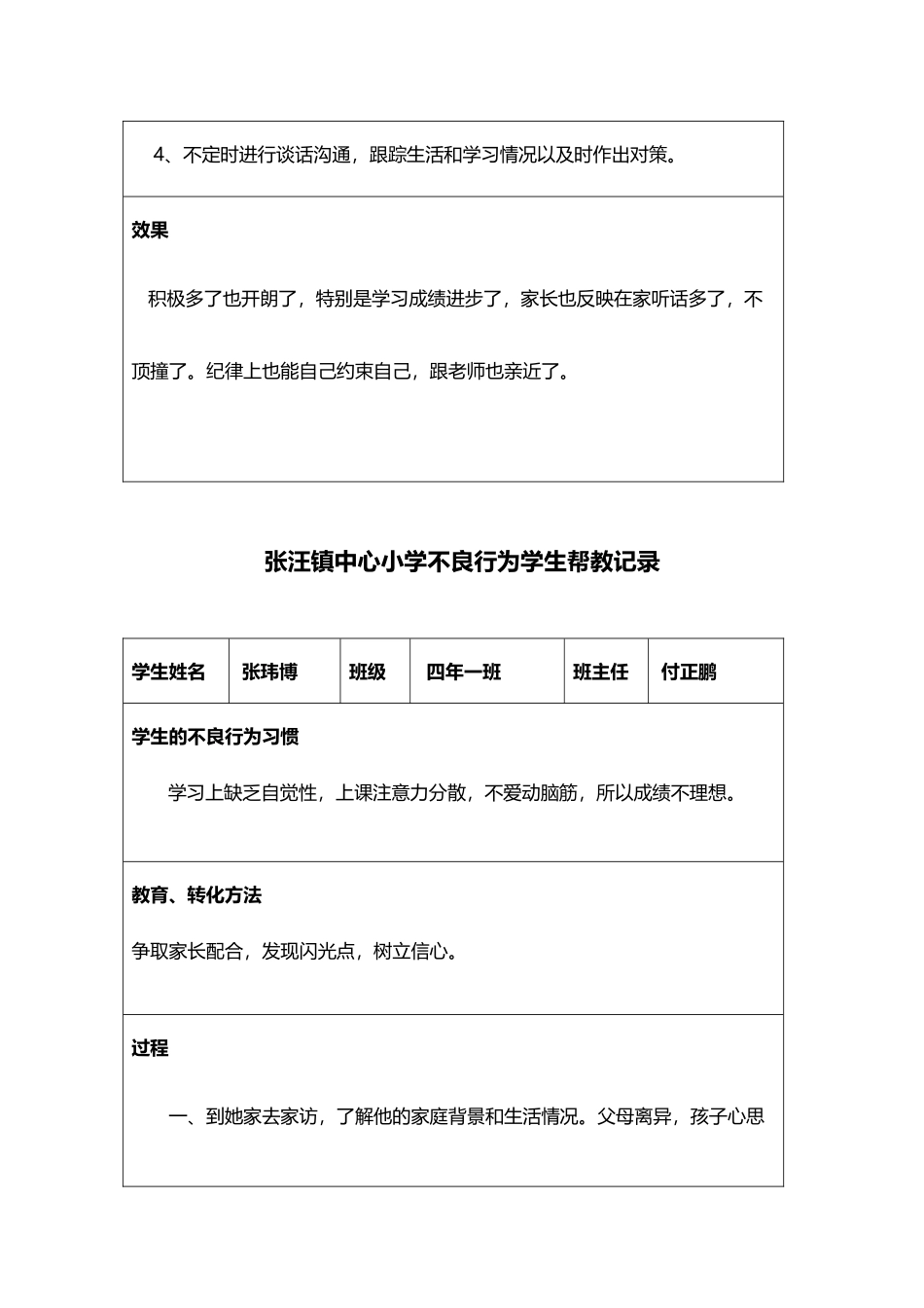 不良行为学生帮教记录_第3页