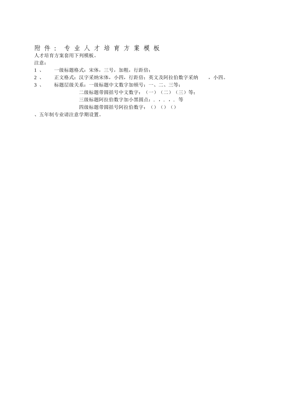 专业人才培养方案模板_第1页