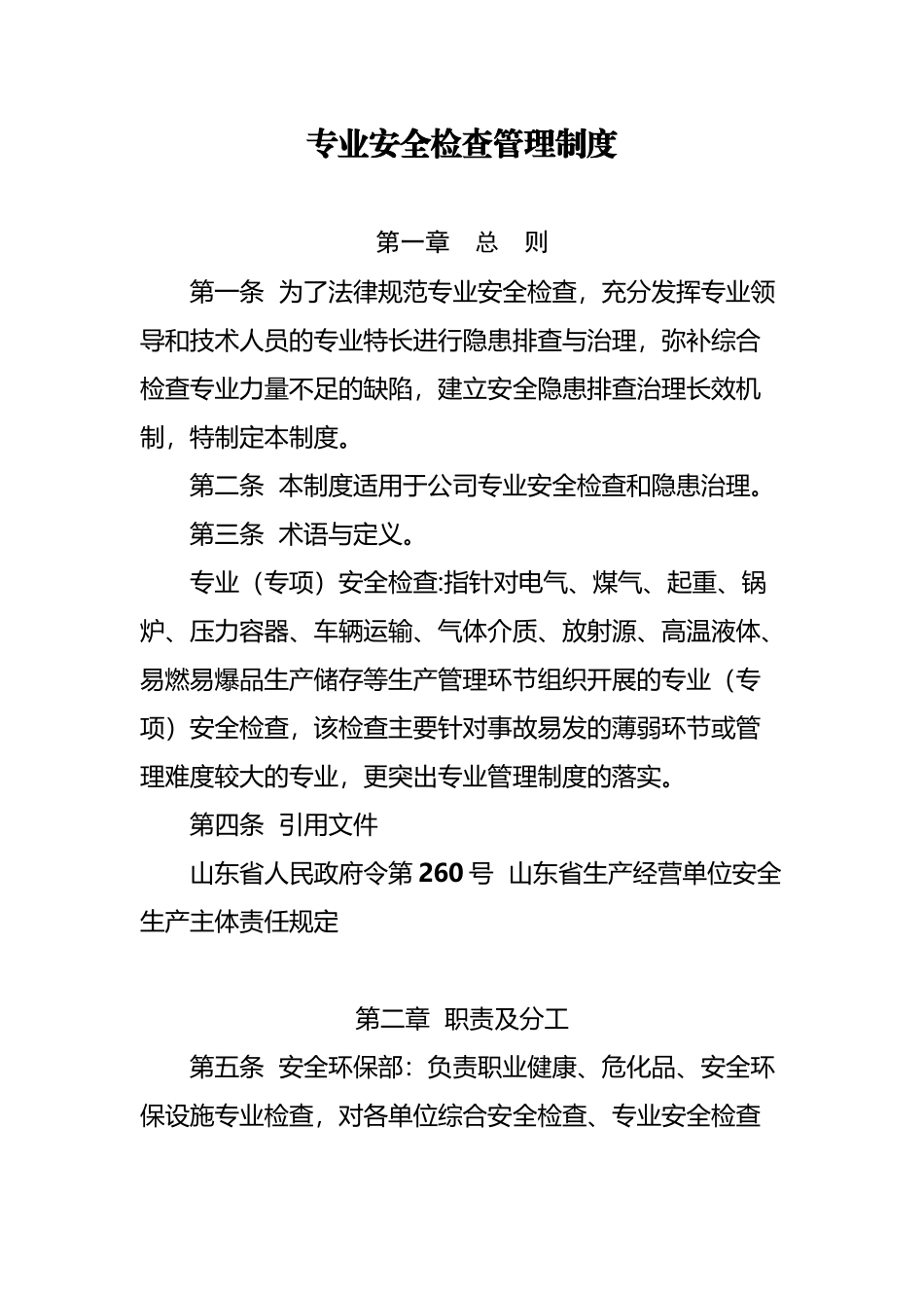 专业安全检查管理制度_第2页