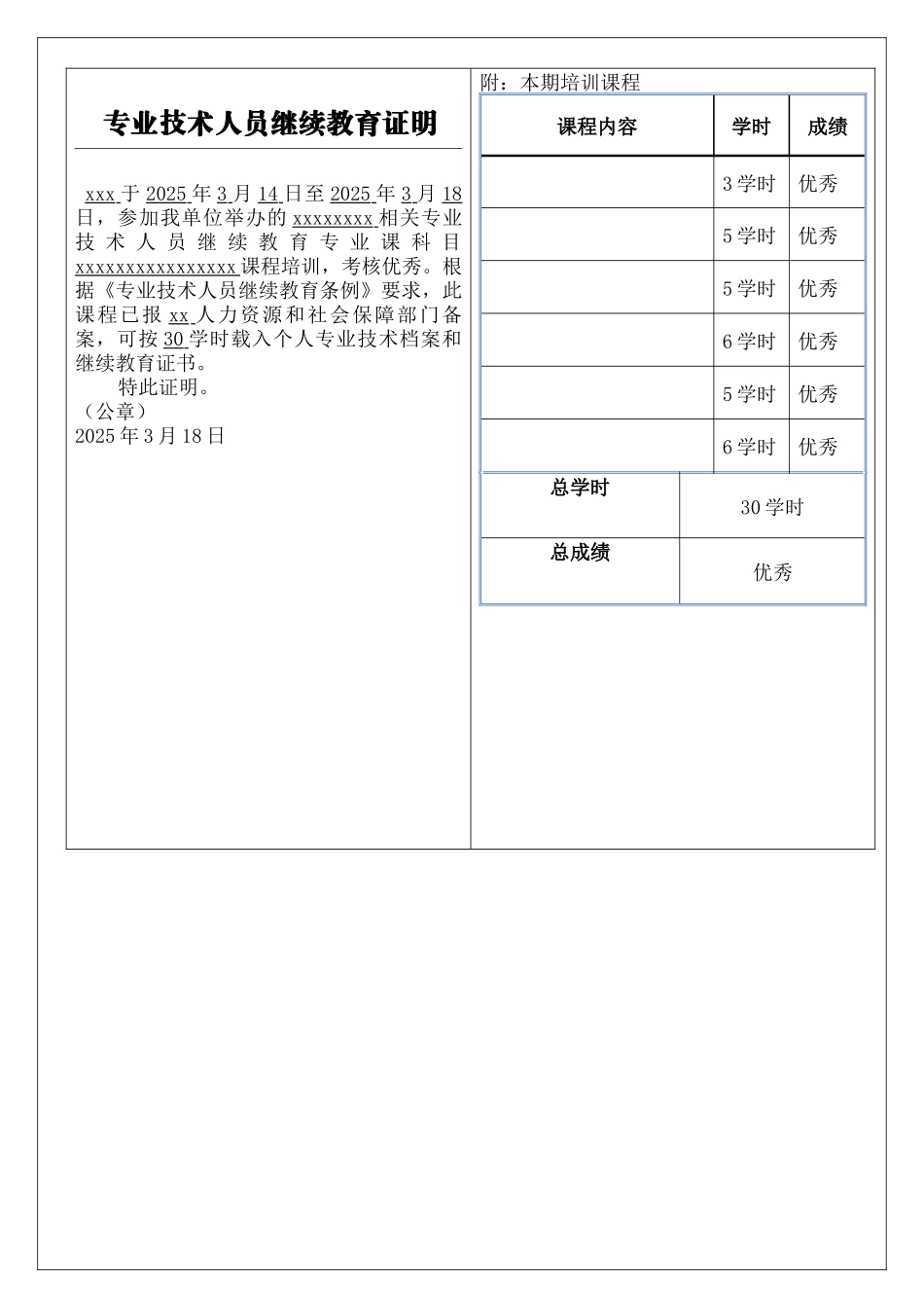专业技术人员继续教育证明_第2页