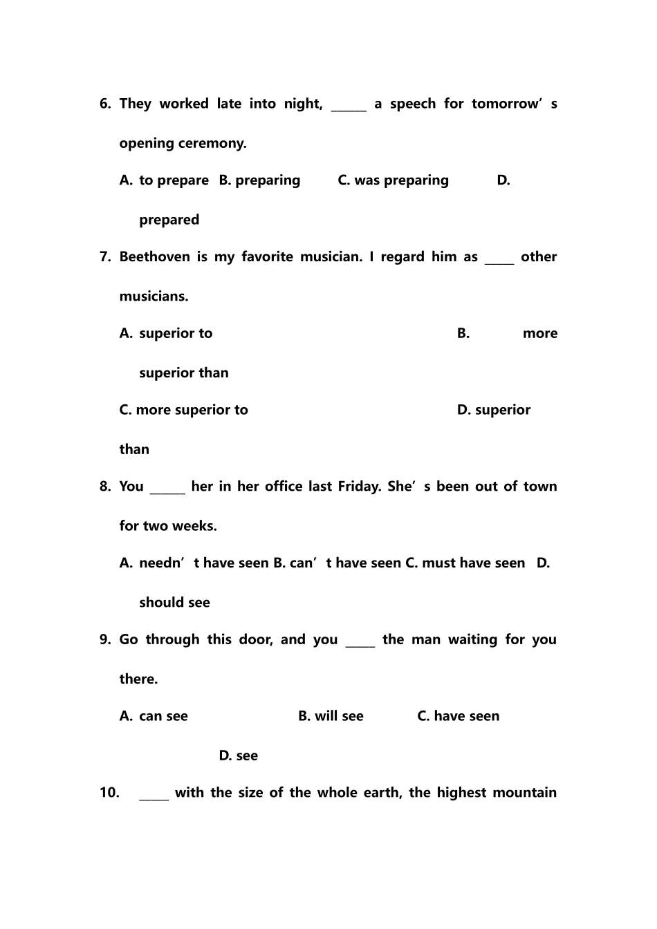 专升本英语二模_第3页