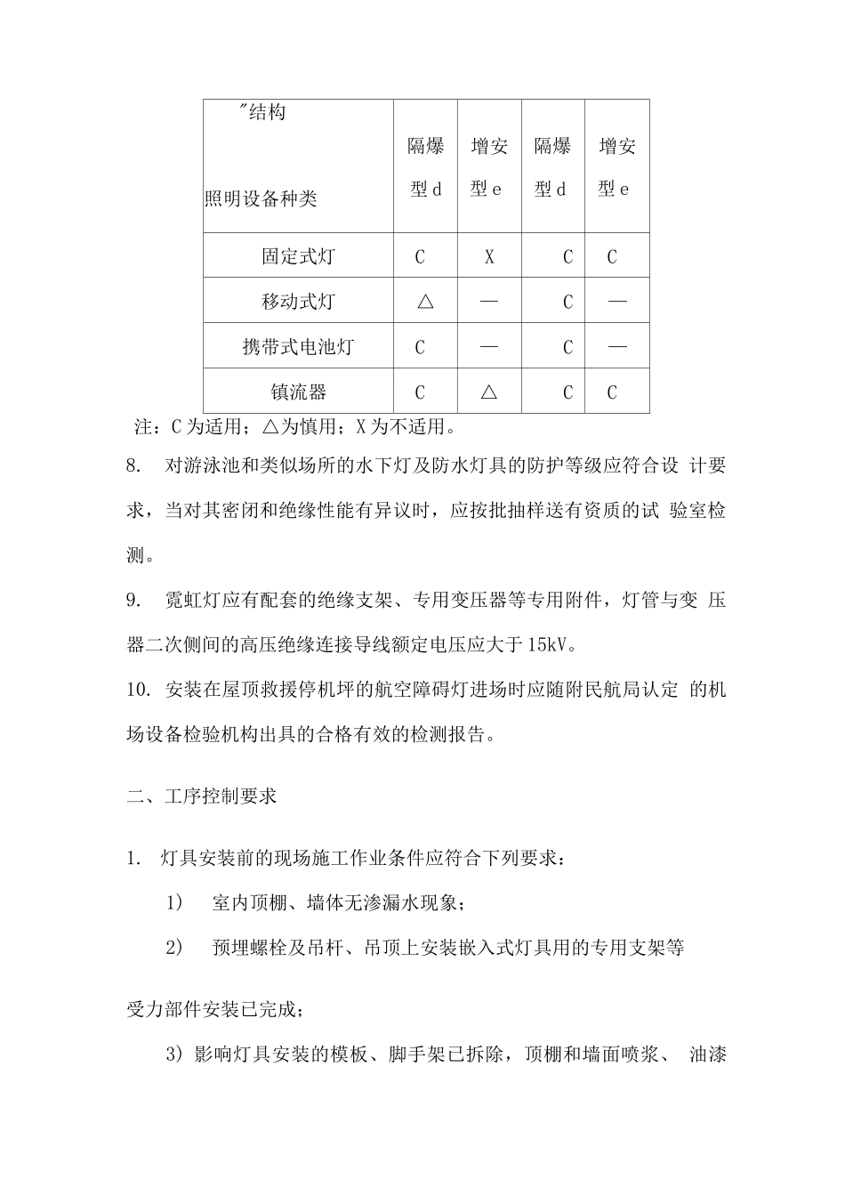专用灯具安装技术要求_第2页