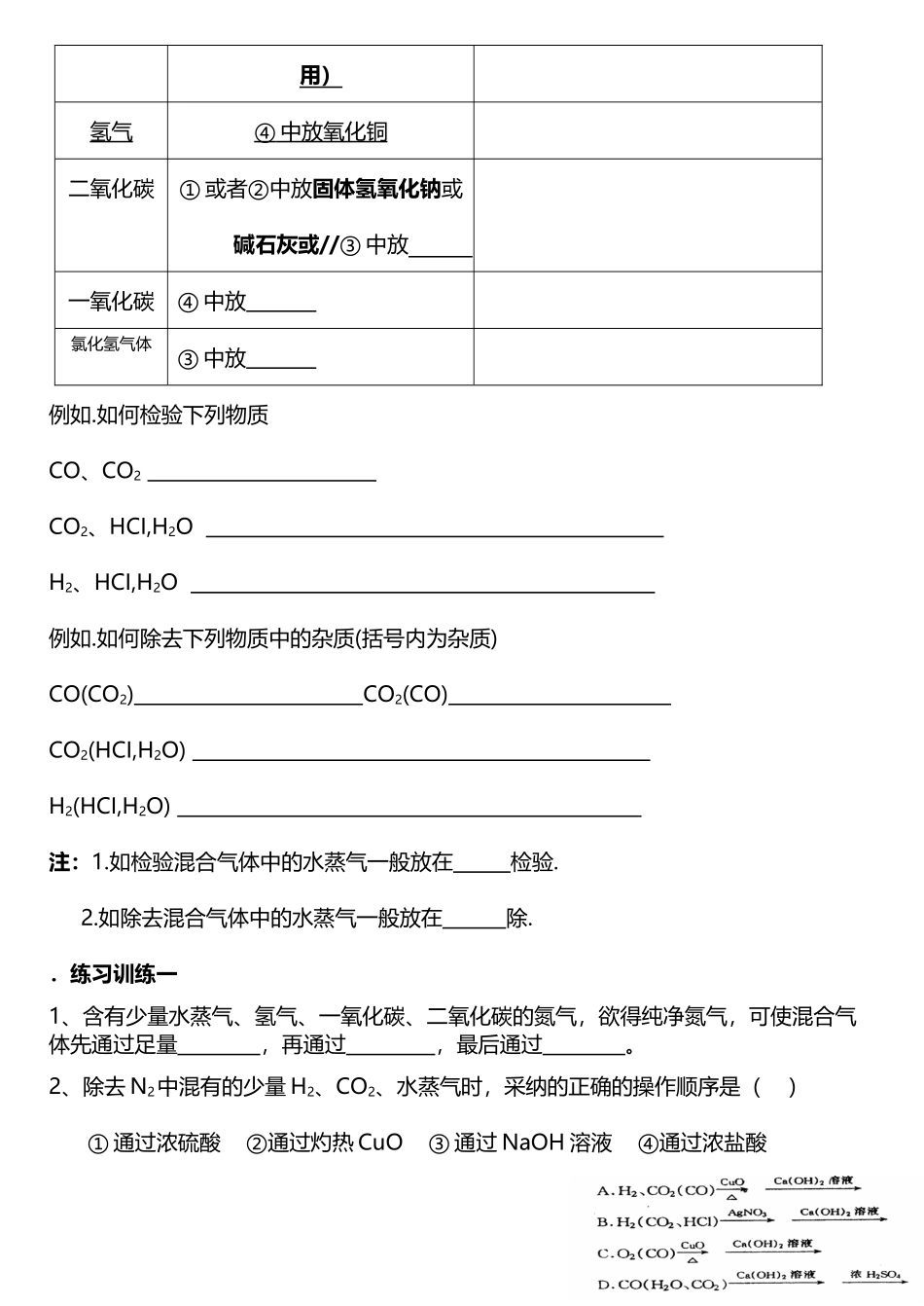 专题八-----混合气体的检验_第3页