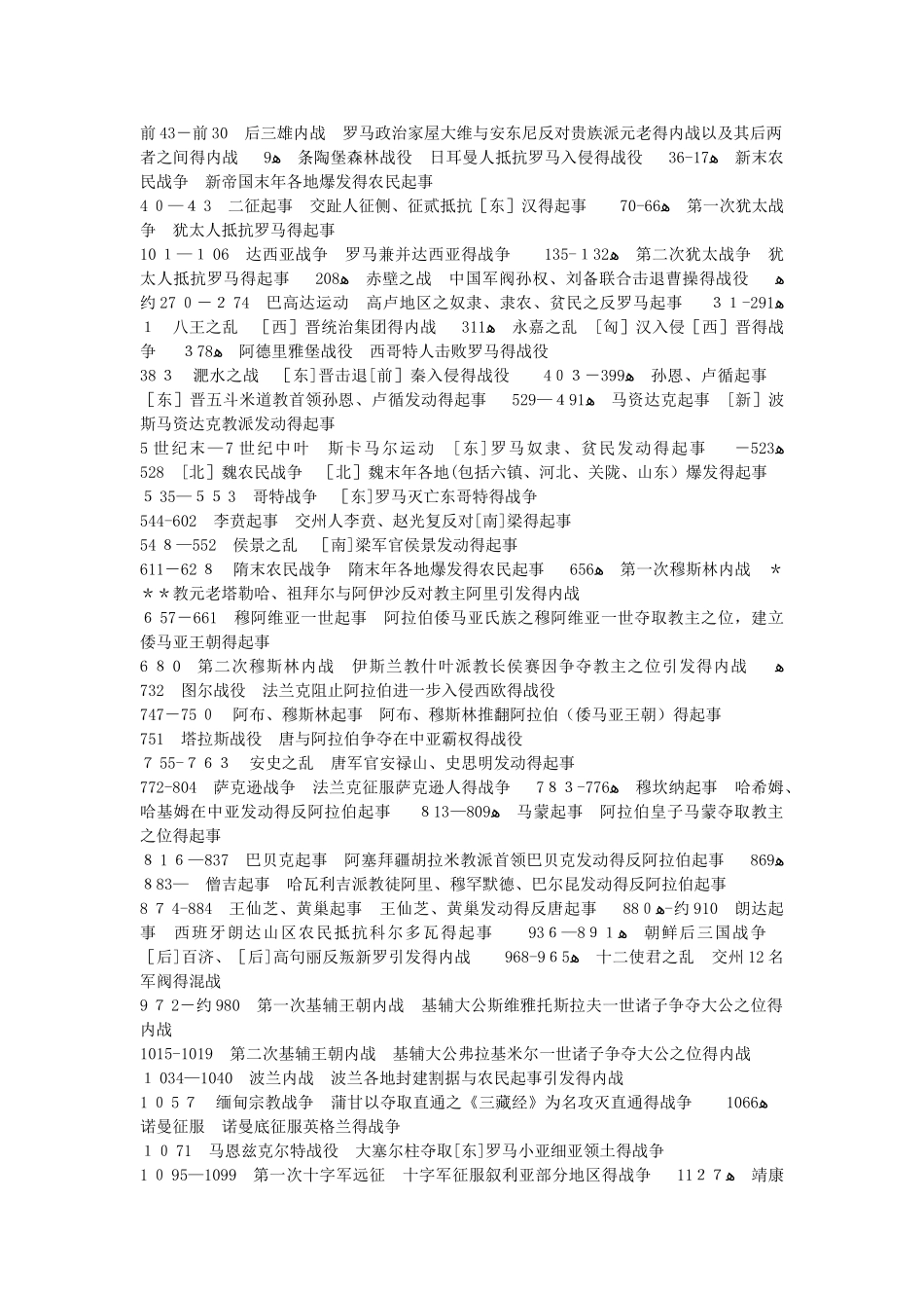 世界历次战争年表_第3页
