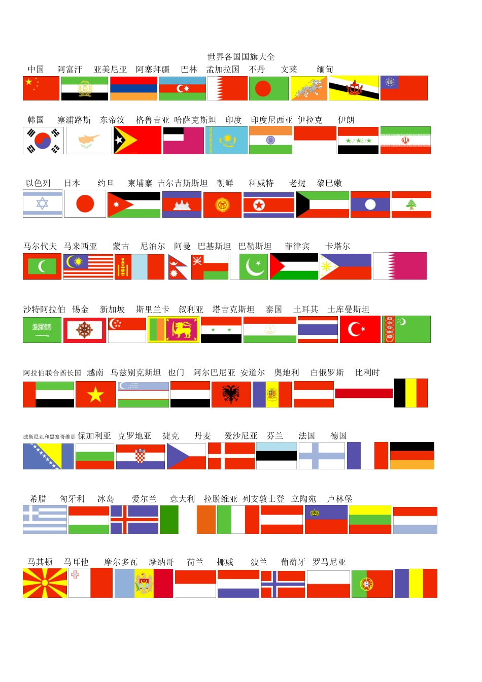 世界各国国旗大全_第1页