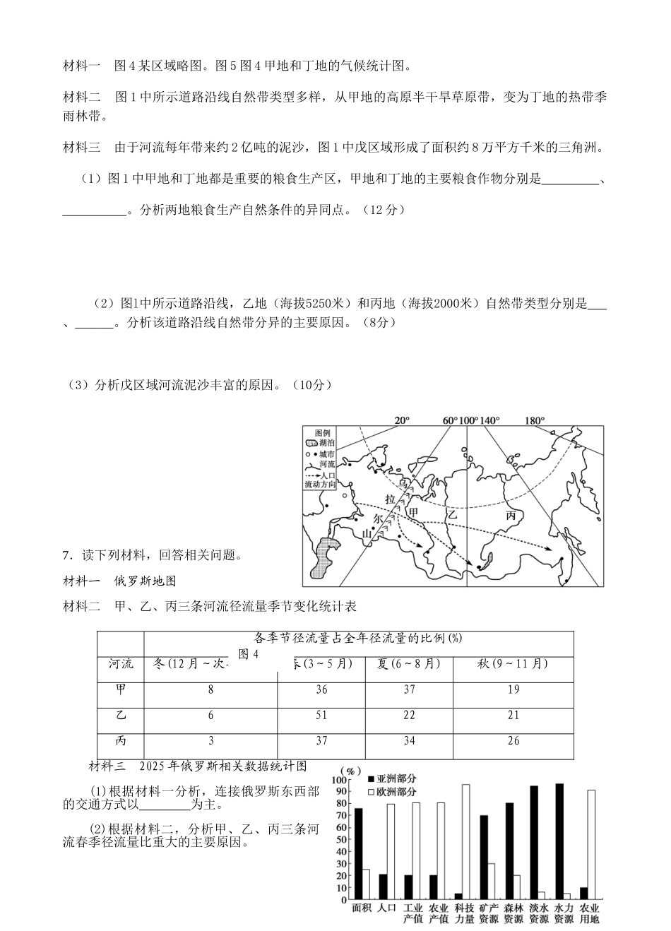 世界地理训练题_第3页