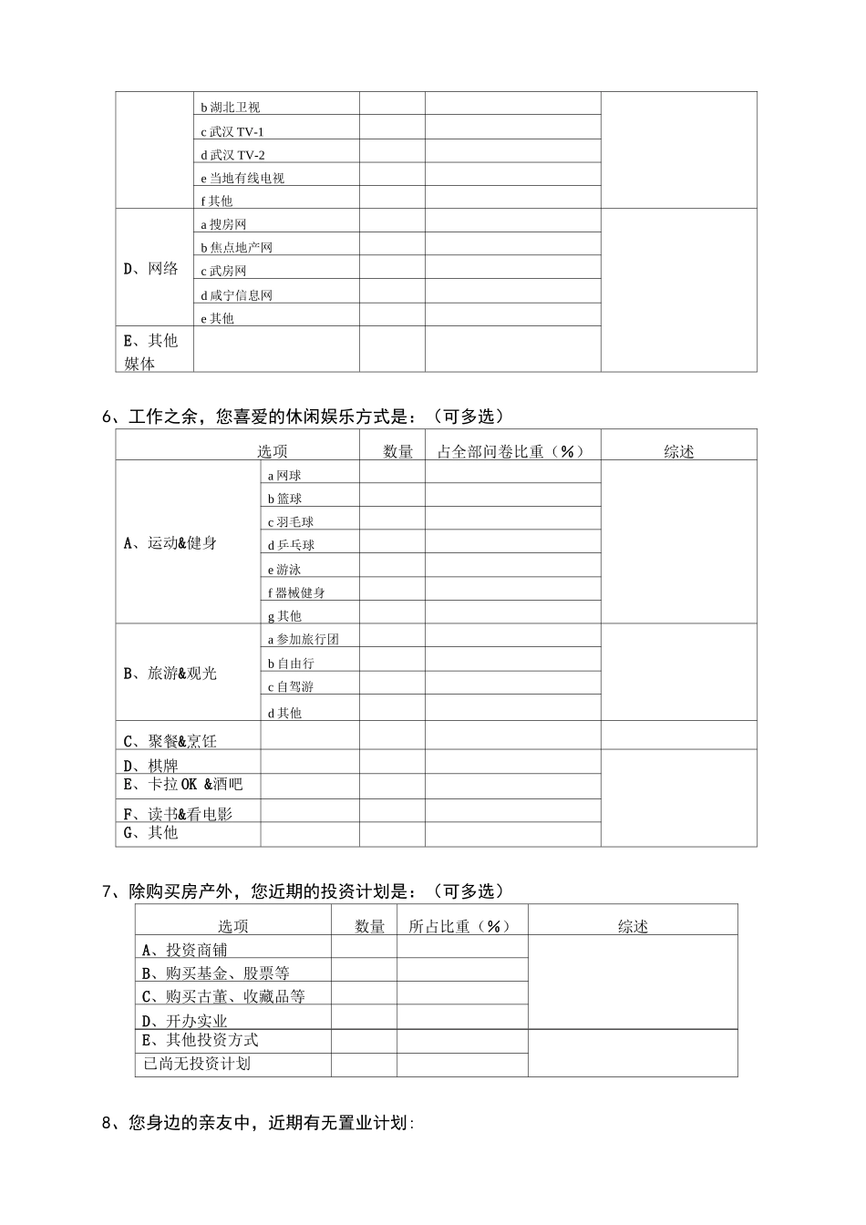业主调查问卷统计_第3页