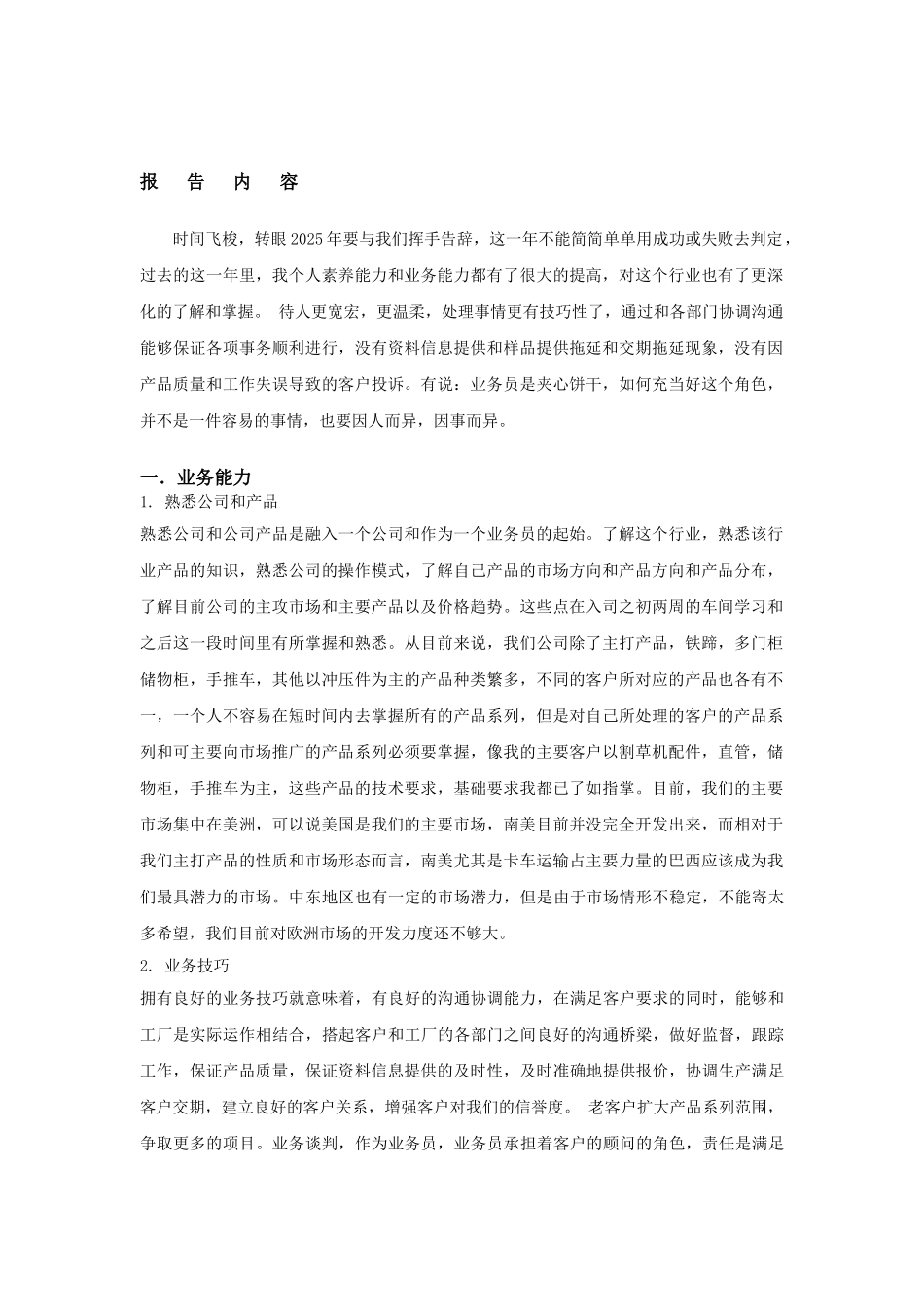 业务员年度工作总结报告_第1页