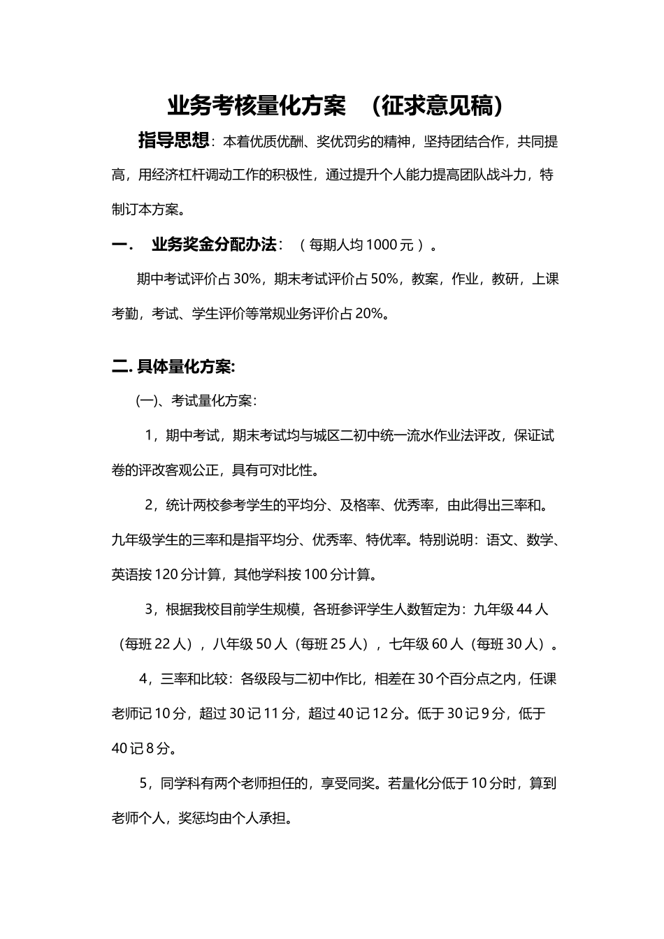 业务考核量化方案_第2页