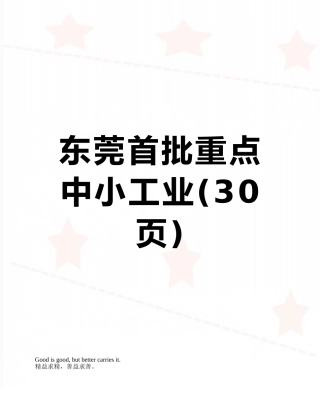 东莞首批重点中小工业