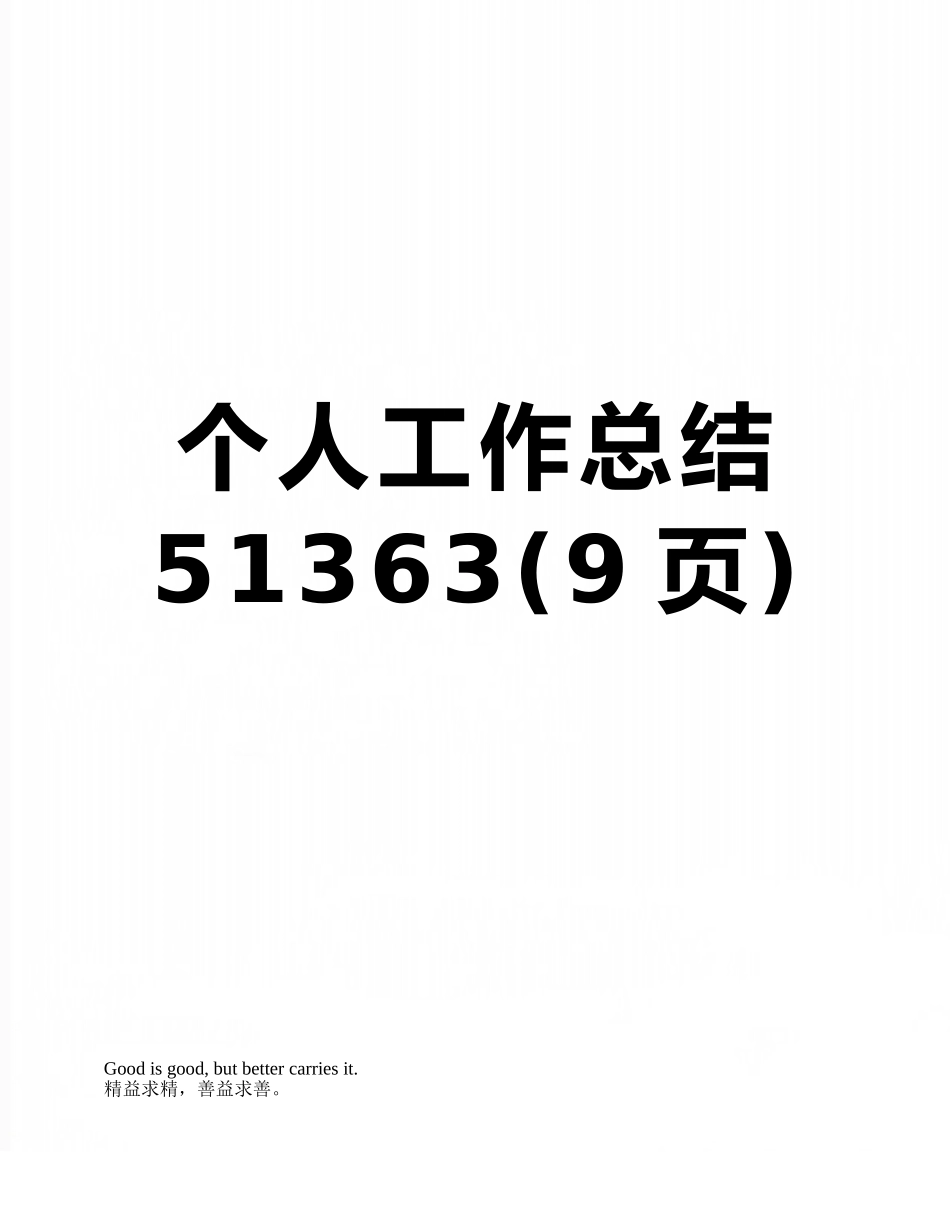 个人工作总结51363_第1页