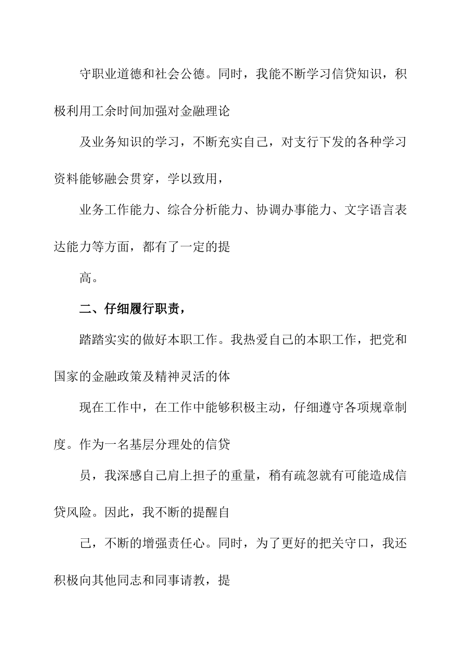 个人工作总结金融_第2页