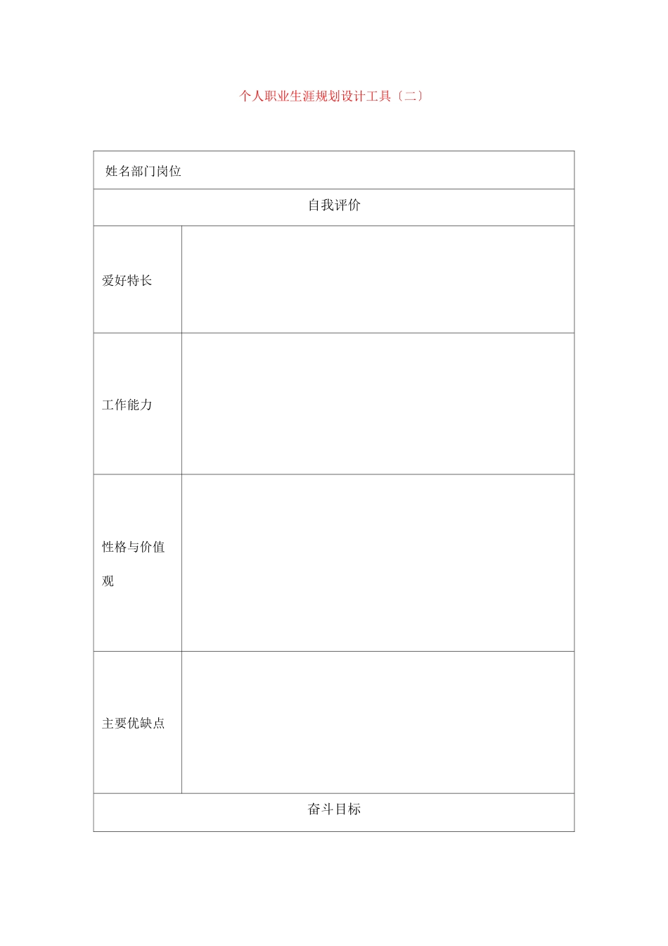 个人职业生涯规划设计工具_第3页