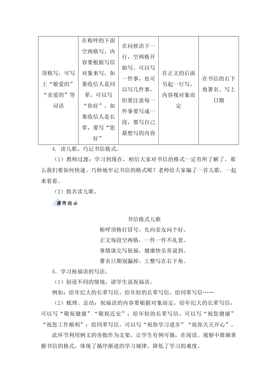 （24人教统编版小学语文）四年级上册第七单元习作：写信【教案】_第3页