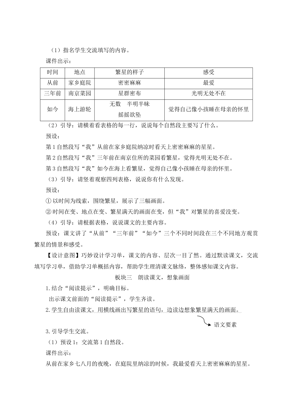 （24人教统编版小学语文）四年级上册第一单元4 繁星【教案】_第2页