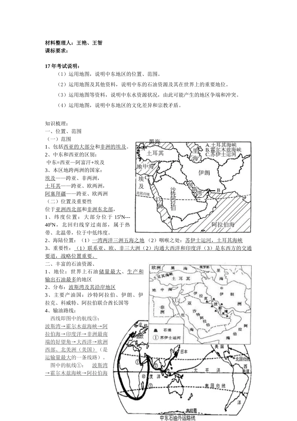 中东知识梳理1_第1页
