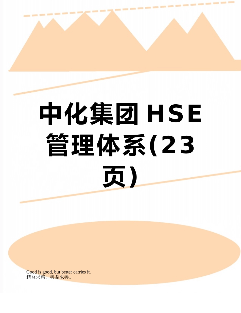 中化集团HSE管理体系_第1页