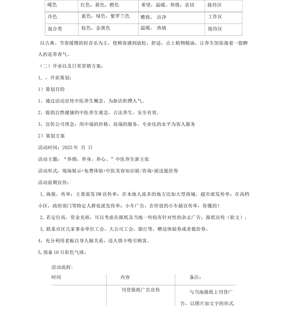 中医养生馆营销方案_第2页
