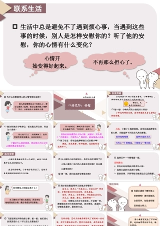 （24人教统编版小学语文）四年级上册第六单元口语交际：安慰【课件】