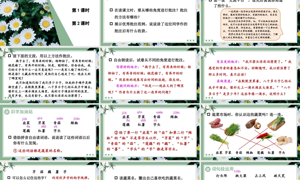 （24人教统编版小学语文）四年级上册第六单元语文园地六【课件】