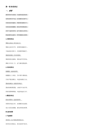中医内科方歌大全