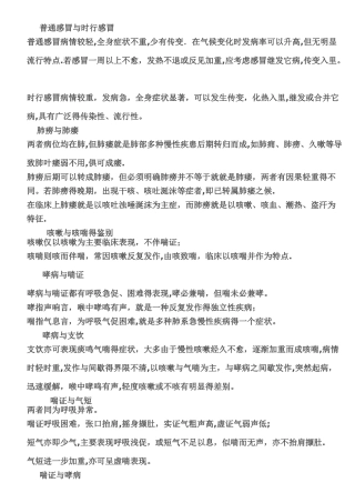 中医执业医师第一站鉴别诊断
