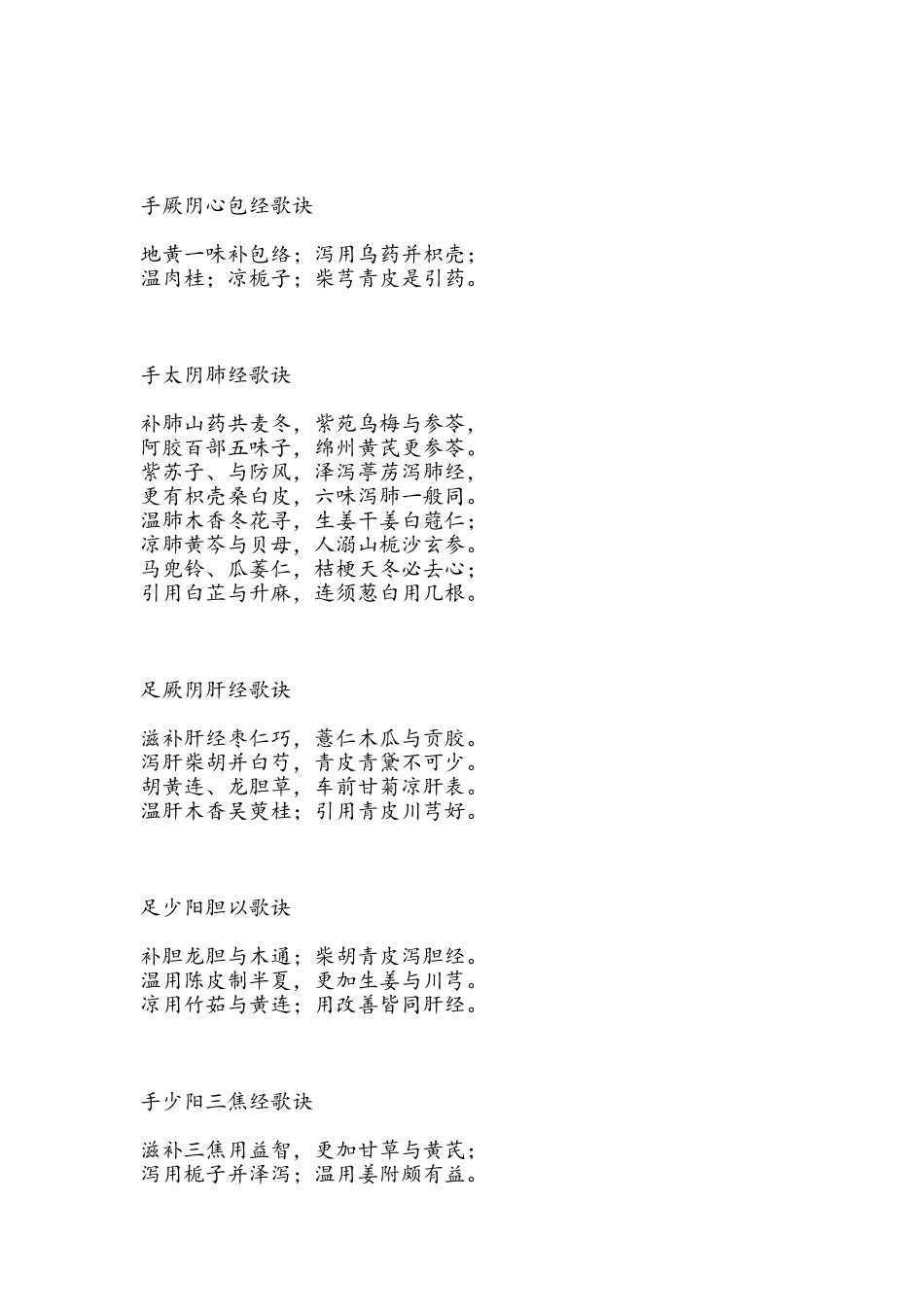 中医经脉中药归经歌诀_第2页